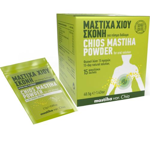 PharmaQ Chios Mastiha Powder Συμπλήρωμα Διατροφής με 100% Φυσική Μαστίχα Χίου για την Αντιμετώπιση του Πεπτικού & Στομαχικού Έλκους σε Σκόνη 15 Sachets